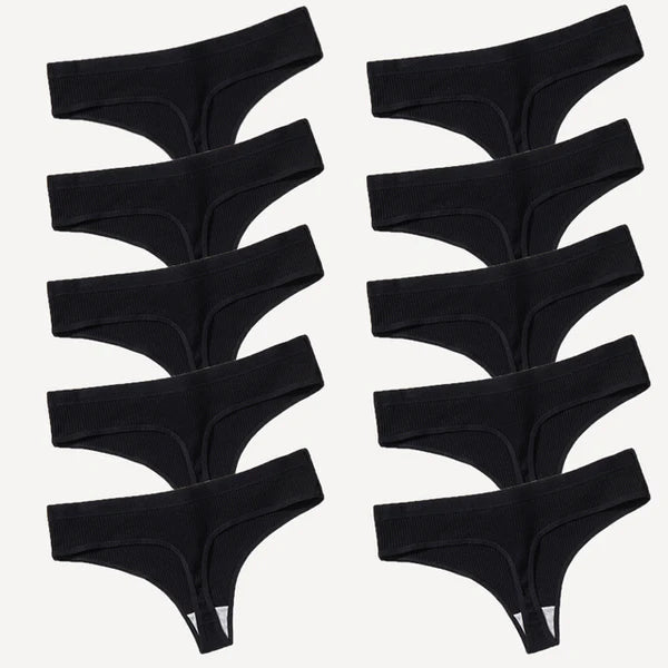 Bragas Tanga de Algodón Sin Costuras – Compra 5 y Lleva 10