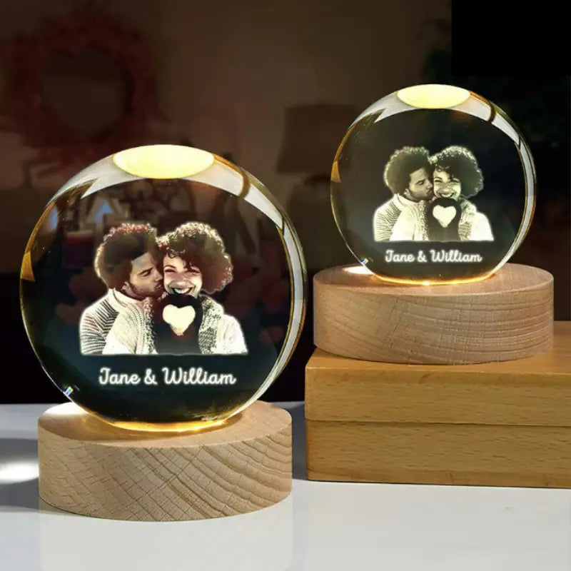Lámpara Bola de Cristal con Foto Personalizada