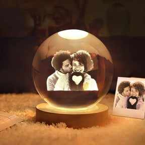 Lámpara Bola de Cristal con Foto Personalizada