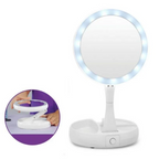 Espejo de Mesa con Luz LED Portátil Aumento hasta 10X