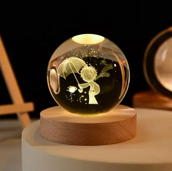 Lámpara de Cristal 3D - El Principito
