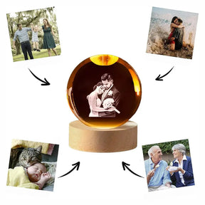 Lámpara Bola de Cristal con Foto Personalizada