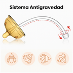 Biberón de silicona antiasfixia y anticólicos