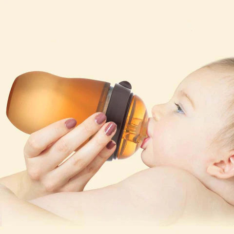 Biberón de silicona antiasfixia y anticólicos