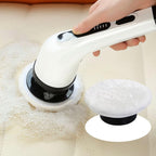 Cepillo de limpieza eléctrico giratorio con 9 cabezales para baño, cocina y coche