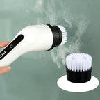 Cepillo de limpieza eléctrico giratorio con 9 cabezales para baño, cocina y coche